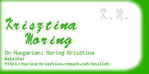 krisztina moring business card